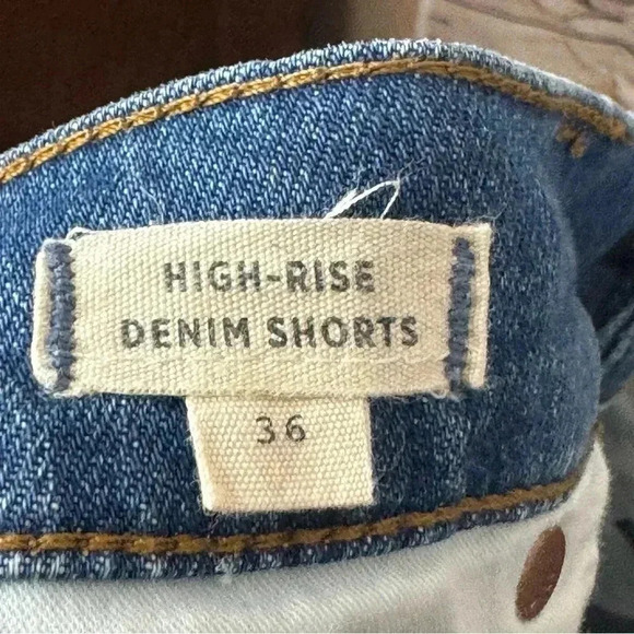 Madewell Womens Size 36 High-Rise Denim Jean Shorts Cut Off Frayed F7019 Stretch - Picture 4 of 11